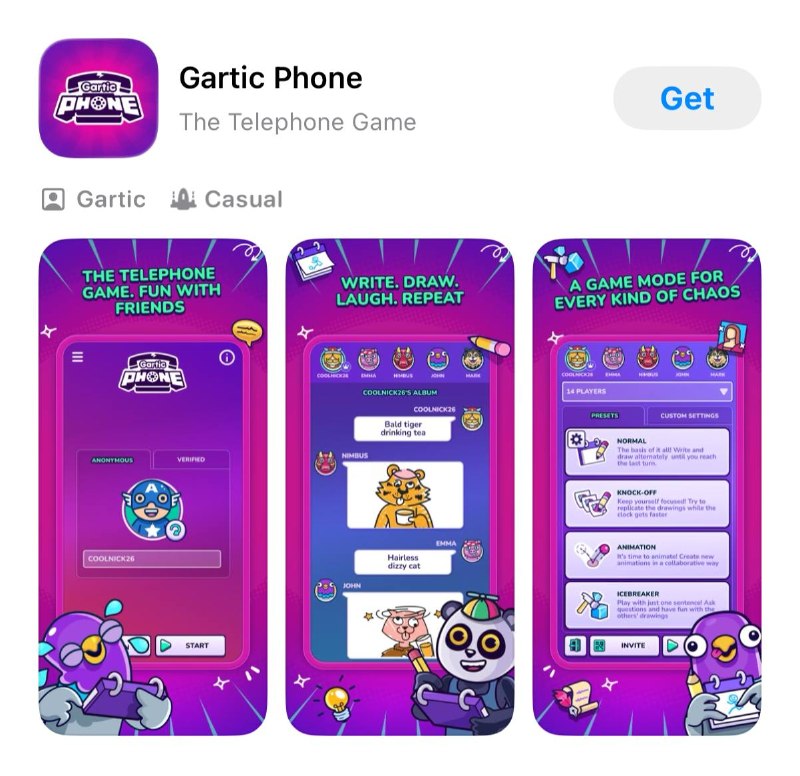 Gartic Phone вышла на мобильные платформы
