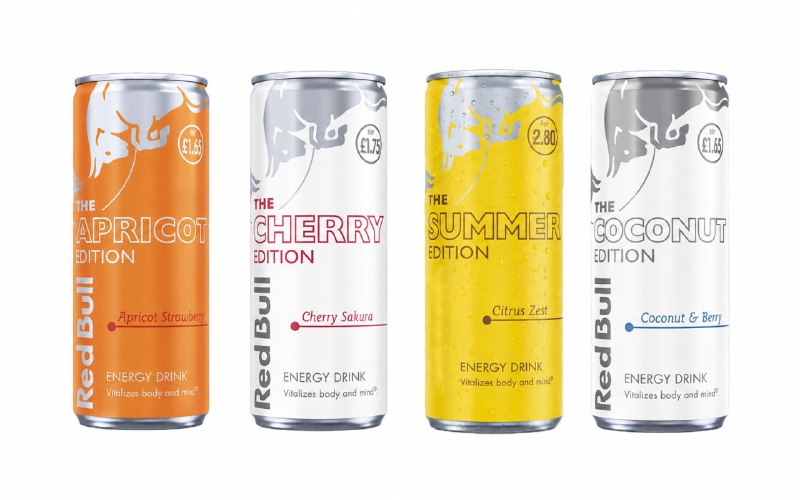 В России появились четыре новых вкуса Red Bull