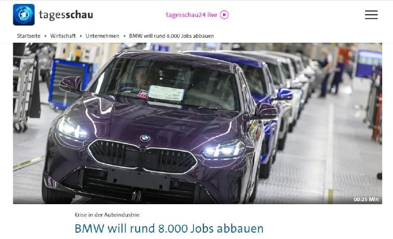 BMW планирует сократить 8 тысяч рабочих мест к 2027 году