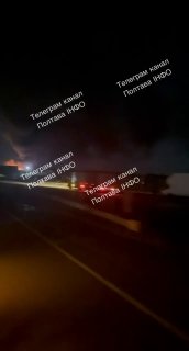 Под Полтавой после ударов дронов загорелся склад «Новой почты»