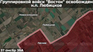 Подразделения группировки войск «Восток» освободили населенный пункт Любицкое
