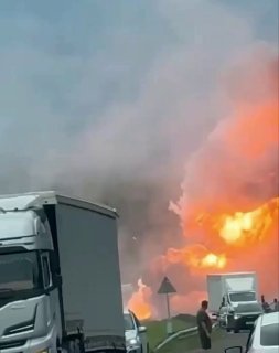 В Пермском крае взорвалась фура после ДТП