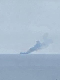 Удар БПЛА ВС Украины по судну у берегов Новороссийска