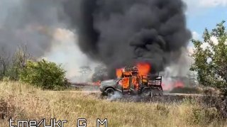 Поражение автомобиля боевиков ВСУ FPV-дроном на Краматорско-Дружковском направлении