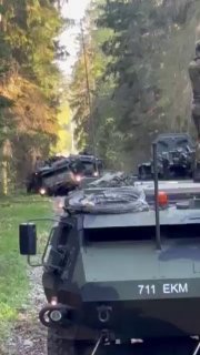 Эстонские БТР застряли в грязи во время учений