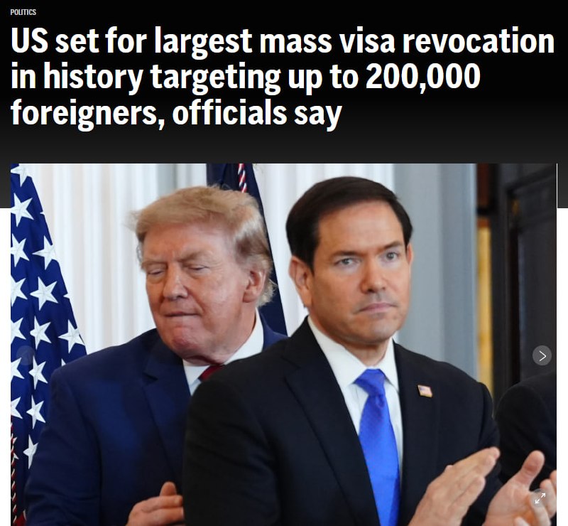 США готовятся отозвать до 200 000 виз