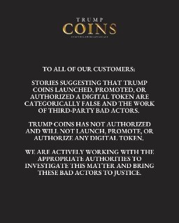 The Real Trump Coins denies launching or promoting digital tokens