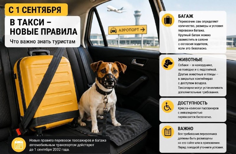 С 1 сентября изменятся правила перевозки в такси