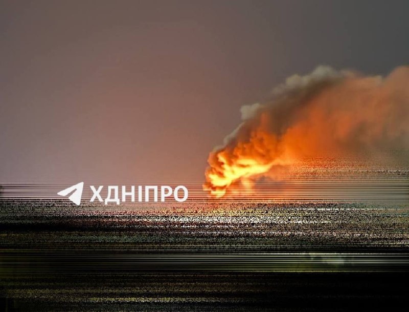 Удар БПЛА «Герань» по предприятию в Днепропетровске: возник пожар