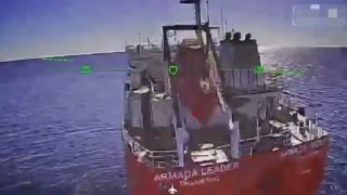 Публикация кадров ударов БПЛА ВС Украины по российскому танкеру в Черном море