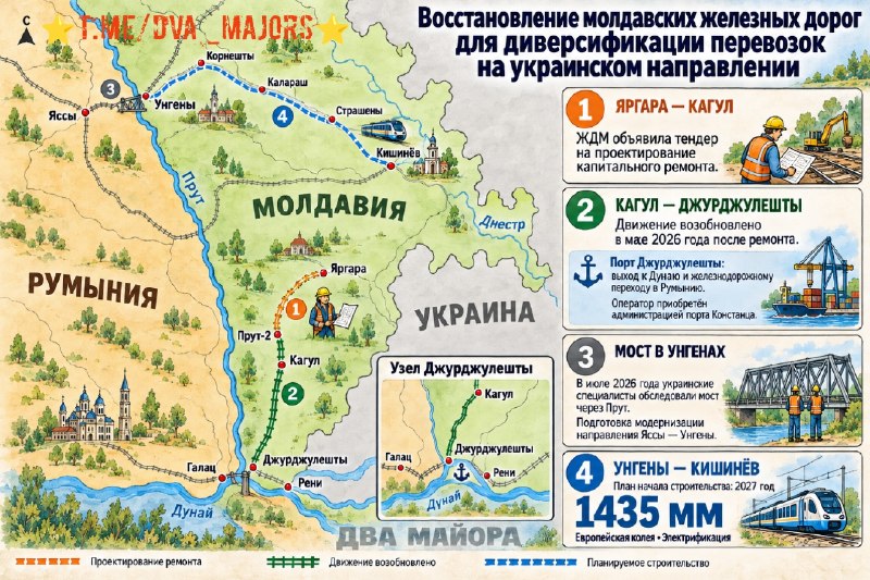 Молдавскую железную дорогу восстанавливают под украинские потребности