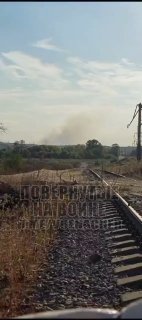 Прилёт ракеты Х-38 по переправе в районе Купянска-Узлового