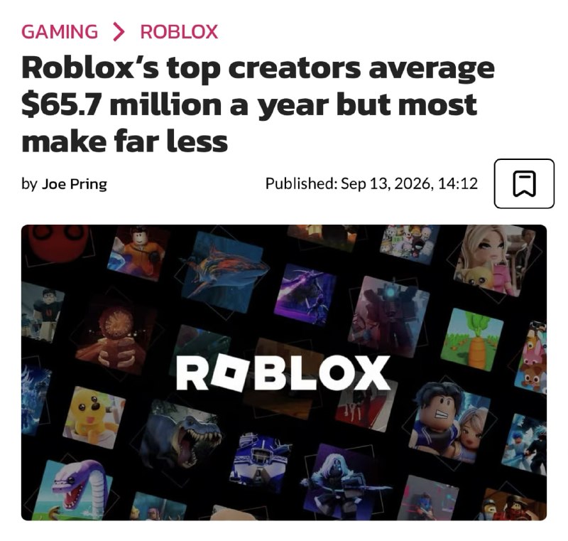 Разрыв в доходах разработчиков Roblox: от миллионов до копеек