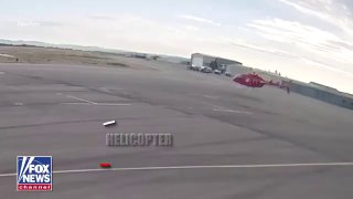 Жесткая посадка вертолета Bell 206 в аэропорту США попала на видео