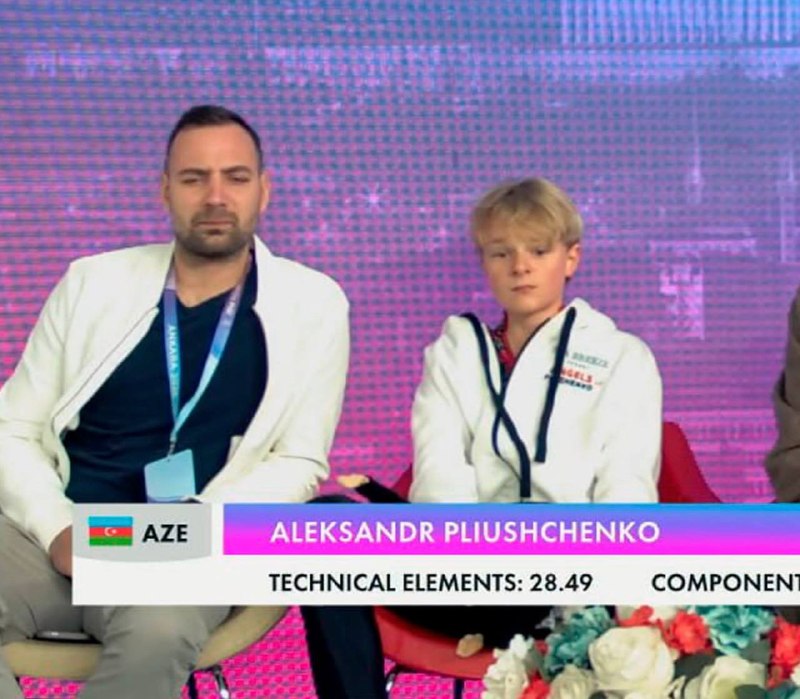 Сын Евгения Плющенко дебютировал за Азербайджан на этапе Гран-при среди юниоров
