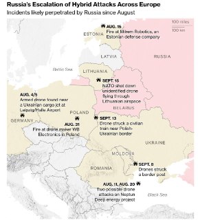 Bloomberg: Гибридные атаки России на Европу становятся всё более активными
