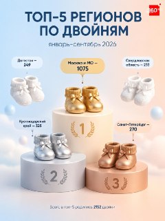 Подмосковье и Москва стали лидерами по количеству двойняшек и тройняшек в РФ