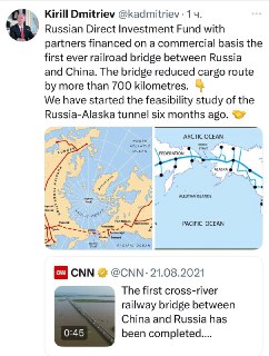 Глава РФПИ предложил разработать тоннель между Россией и Аляской.