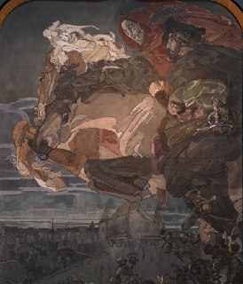 Описание картины Михаила Врубеля "Полет Фауста и Мефистофеля"