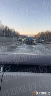 Массовое ДТП на трассе под Усть-Лугой