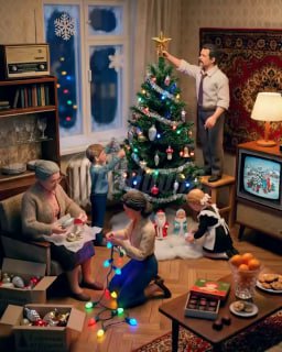 Россияне воссоздают новогодние воспоминания детства с помощью нейросетей