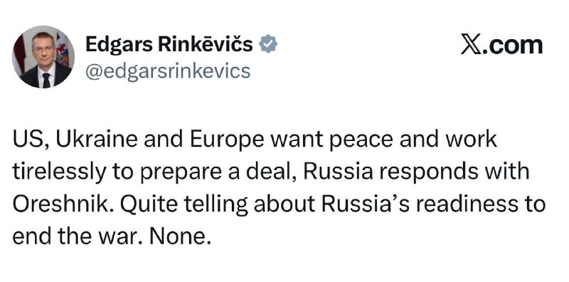 Ринкевич о мирных переговорах и провокационных заявлениях о Прибалтике