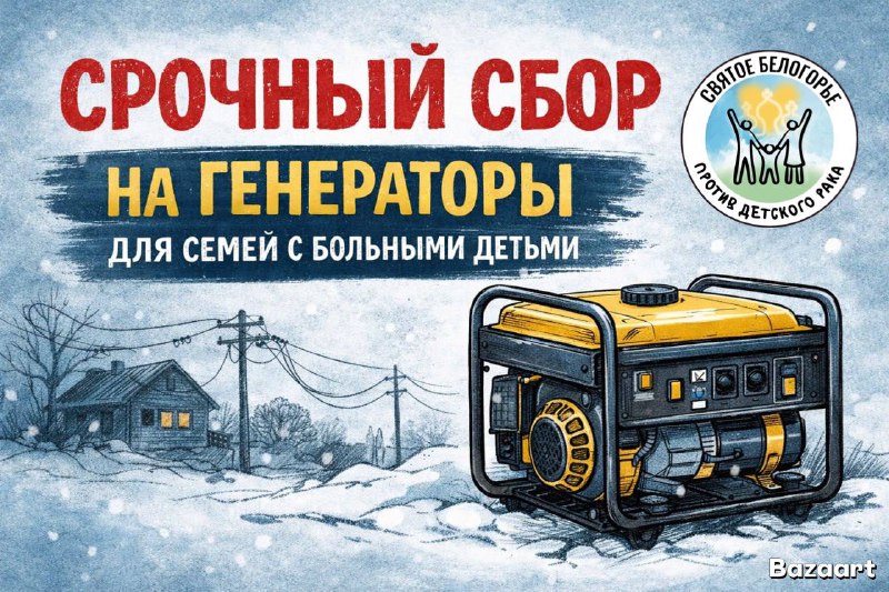 Сбор средств на генераторы для семей с больными детьми в Белгородской области