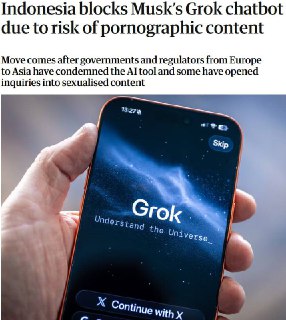 Индонезия заблокировала чат-бот Grok из-за скандала с ИИ-фото