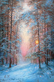 Представлена картина "Зимнее утро" Елены Кораблёвой