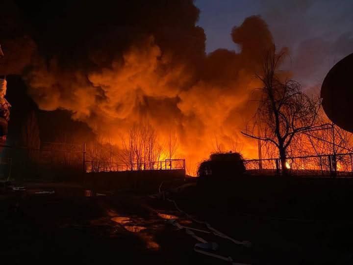 Криворожская ТЭС после ночных ударов