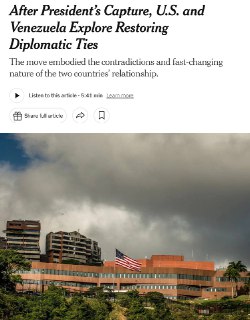 США и Венесуэла обсуждают восстановление дипломатических отношений