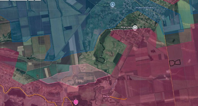 Продвижение российских войск в Днепропетровской области